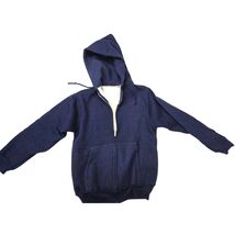 Vtg 50s-60s Deadstock Washington Mills Navy Thermal Lined Hoodie YKK SZ ... - $194.98