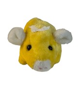Vintage Commonwealth Plush Stuffed Toy Animals Yellow Pig Mouse With Ribbon 1985 - £11.07 GBP