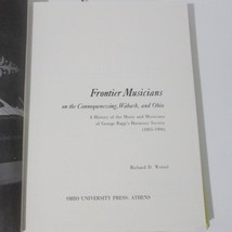 Frontier Musicians History of Music 1805-1906 Richard D Wetzel Hardcover Book - £23.72 GBP