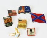 American Flag Pins Lot of 7 Eagle Wounded Warrior Project Pray For our T... - £12.56 GBP