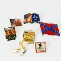 American Flag Pins Lot of 7 Eagle Wounded Warrior Project Pray For our Troops - £12.33 GBP