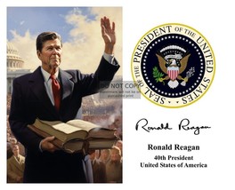 President Ronald Reagan Inauguration Parade Presidential Seal 8X10 Ai Photo - £6.68 GBP