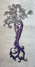 Tall Mermaid with Wine Glass - Metal Wall Art - Purple Tinged 10&quot;w x 18&quot; tall - £30.35 GBP
