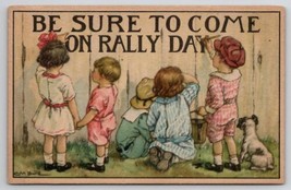 Elverson PA Dunwoody Family Rally Day Children Paint Fence CM Burd Postcard G26 - £5.93 GBP