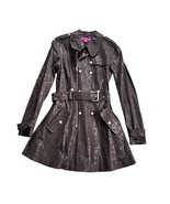 Elegant Betsey Johnson Black Military Jacket Trench Coat Sz 4 - €195,16 EUR