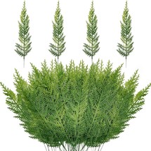 25PCS Christmas Artificial Pine Branches 13.7inch Artificial Cedar Branches Gree - £16.50 GBP