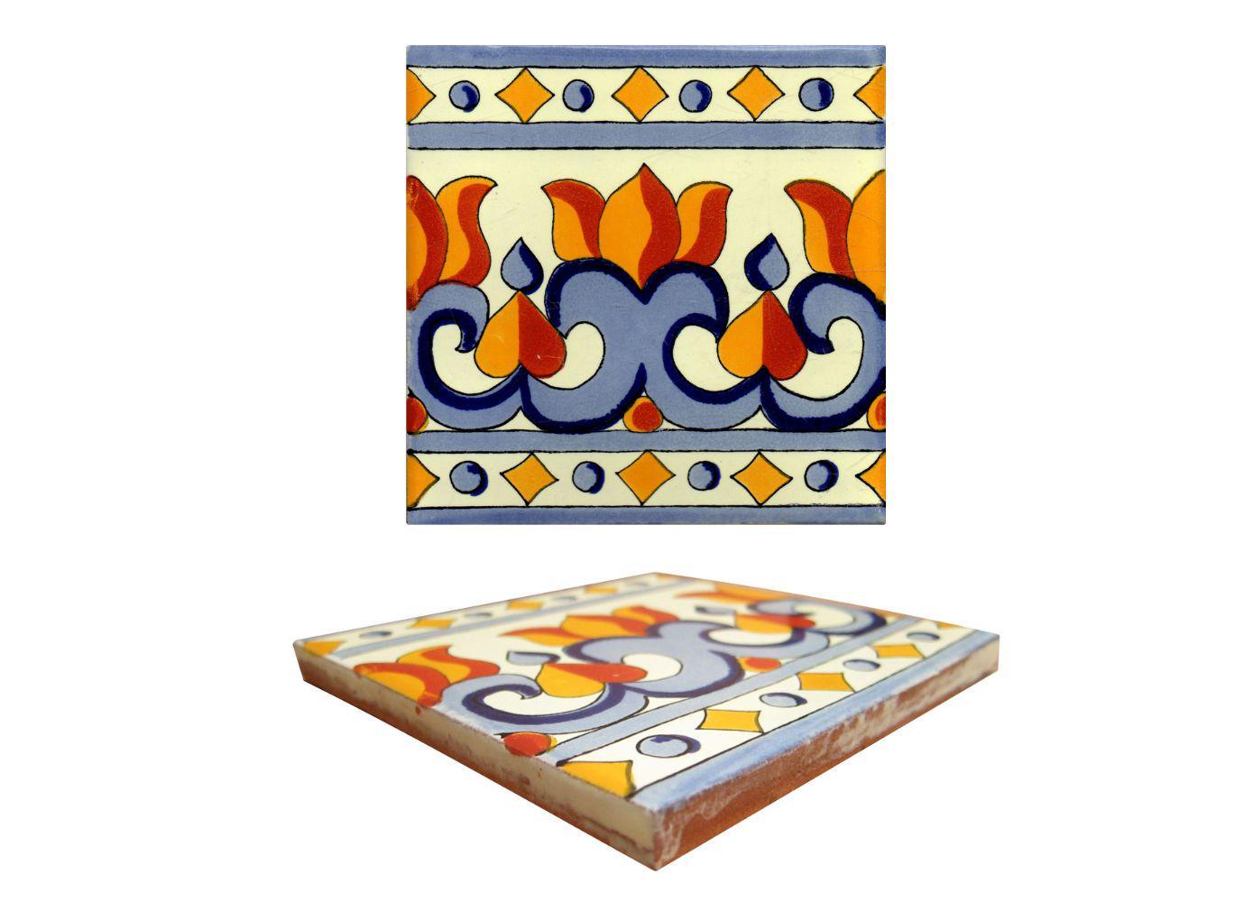 Mexican Talavera Ceramic Tiles Border Handcrafted - Andria - (you select... - $199.00