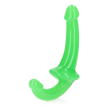 Realrock Glow In The Dark Strapless Strap-On 6&#39;&#39; Neon Green - £21.06 GBP