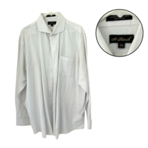 St. Patrick Men’s 17.5 White Pinstripe Dress Shirt Long Sleeve Button Up - $277.24 MXN