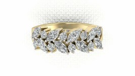 Summer Sale Simulated Diamond Accents Mom Heart Ring 18K Gold Plated 925 - £77.04 GBP