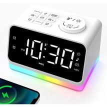 Alarm Clocks For Bedrooms With Radio, Simple Alarm Clock With 8 Colors N... - £35.29 GBP