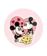 Mickey Mouse and Minnie Mouse Disney Pin: Classic Couple Heart - $17.64 CAD