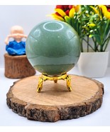 290g 60mm Green Aventurine Crystal Sphere Quartz Healing Ball with Golde... - $1,088.37 MXN