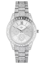 Spirit Lux Ladies Silver Stone Set Bracelet Watch - $42.02