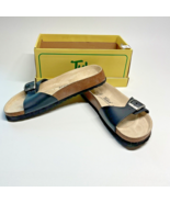 NEW Tula Birkenstock Womens Black One Strap Slip On Slide Sandals Size 6... - £25.97 GBP