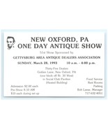 1993 New Oxford, Pa Antique Show Advertisement Card - $13.55 CAD