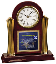 Personalized Military Gift Desk Clock USAF Air Force Retirement Army USMC Navy - £103.90 GBP