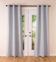 Thermalogic Insulated Curtain Ticking Navy Stripe Grommet Top Pair 2 Panel 63”L - £26.73 GBP