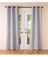 Thermalogic Insulated Curtain Ticking Navy Stripe Grommet Top Pair 2 Pan... - £26.24 GBP