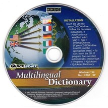 Quick Start Multilingual Dictionary CD-ROM For Win98-XP - New Cd In Sleeve - $3.98