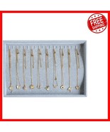 Elegant Ice Velvet Stackable Jewelry Tray with 20 Hooks – Perfect for Ne... - $535.47 MXN