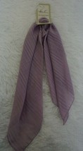 Vintage Kathie Lee Neckerchief Purple Sheer Striped NWT 21&quot; Square - £7.28 GBP