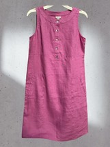 J. JILL LINEN SLEEVELESS LIGHTWEIGHT BREATHABLE PULLOVER DRESS PURPLE XS - $27.92