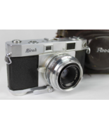 vintage 35mm camera &quot;Ricoh 500&quot; leather case rangefinder 45mm Riken lens... - $89.99