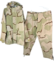 ECWCS US Military Parka Jacket &amp; Trousers Pants XL Long Cold Weather Desert Camo - £73.20 GBP