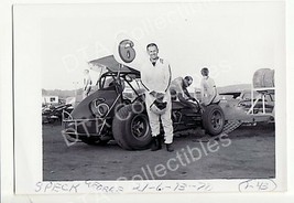 George Speck #6 Winged Sprint Car Racing Photo 1970 - £20.15 GBP