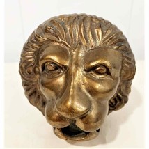 Vintage Brass Lion Head Paperweight Decor Made in India - £34.46 GBP