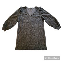 Nwt Nine West Xl Women Long Sweatshirt Blouse Black Gray Leopard Print Msrp $50 - £12.21 GBP