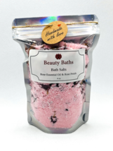 Rose Bath Salts Epsom Salt bath soak therapeutic gift for her body soak - $7.43