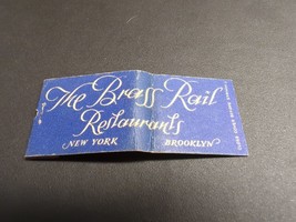 The Brass Rail Restaurants Match Book Brooklyn New York Metropolitan Mirror Room - £3.98 GBP