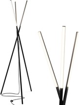 Modern Standing Floor Lamp LED Living Room Contemporary Dimmable Black Tripod 3 - £59.54 GBP