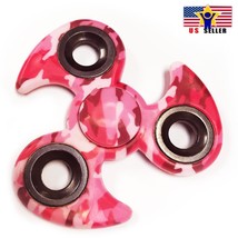 Pinwheel Tri Three Sides Arm Ceramic Fidget Fast Spin Multi Pink Camo Army Wing - $6.73
