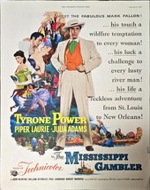 The Mississippi Gambler Tyrone Power Piper Laurie Mark Fallon 1953 VTG P... - $9.55