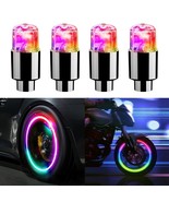 4Pcs LED Wheel Tire Air Valve Stem Caps Neon Light For Motor Bike Car Bi... - €8,58 EUR