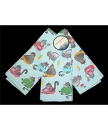 3 Cynthia Rowley Whimsical FAT CATS in Bathing Suits Bikinis Kitchen Tow... - $31.54 CAD