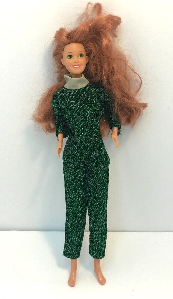 VTG Barbie Doll Twisting Waist red-head arms bent Green Eyes Mattel 1975 READ - $14.99