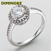 Ssic s925 silver women ring 1 carat d moissanite pass diamond test high jewelry wedding thumb200