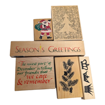 6 Piece Set DIY Rubber Stamps Christmas Theme Great Impressions Inkadoo Brands - £9.45 GBP