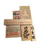6 Piece Set DIY Rubber Stamps Christmas Theme Great Impressions Inkadoo ... - £9.29 GBP