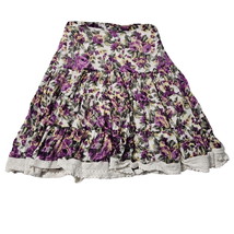 Sara Studio Womens Skirt Multi-Color Size PS 100% Cotton Button Zip Clos... - £10.78 GBP