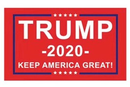 RED TRUMP 2020 3 X 5 POLY FLAG W/ GROMMETS #810 donald trump 2nd amendment - £9.83 GBP