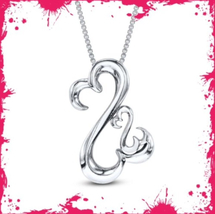 Open Hearts Family Necklace By Jane Seymour Motherly Love Necklace Priced Cheap - £78.95 GBP