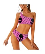 Edgy Pink Skull Bikini Set | Punk Rock Swimwear Free Ship! Special Price - $665.26 MXN+