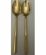 Set of 2 RETRONEU CENTER STAGE (STAINLESS, GOLD ACCENTS) Spoons - $33.89 CAD