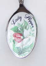 Collector Souvenir Spoon Canada Prince Edward Island Lady Slipper Enamel Bowl - $9.99