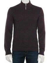 Mens Sweater Marc Anthony Red Long Sleeve Mockneck Quarter Zip $60 NEW-s... - $29.70